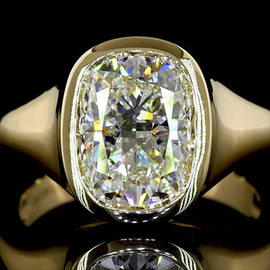 Anillo de Compromiso Solitario con Diamante Cultivado en Laboratorio con Certificación IGI, Corte Cojín, Engaste en Bisel, Oro 10K/14K/18K, Plata 925/935, Bañado en Rodio - Product Image 2