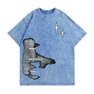 Camiseta Oversize para Hombre, de Algodón, Manga Corta, Hombros Caídos, Estilo Casual y Urbano - Product Image 1