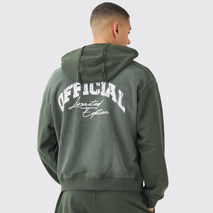 Fabricants de sweats à capuche personnalisés en coton 100% 500 g/m², brodés, patchwork, ODM, unisexes, épais, confortables, élégants, surdimensionnés - Product Image 6