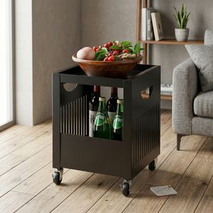 Durable 3-Tier Metal Powder Coated Rolling <b>Tool</b> Board Trolley Four-Wheel Roll Container Serving <b>Cart</b> Customizable Platform OEM - Product Image 1
