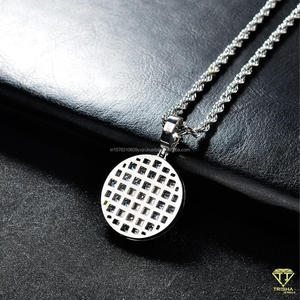 Pendentif Saint Michael de luxe pour streetwear avec diamant Moissanite et collier en argent 925 - Product Image 4
