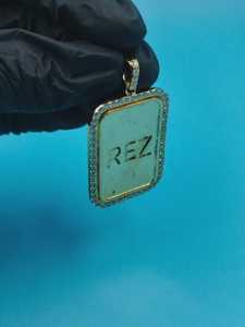 จี้เพชรทรงสี่เหลี่ยมแบบ Iced Out สั่งทำได้ พร้อมจี้ชื่อตัวอักษร VVS Moissanite เงินแท้ 925 เครื่องประดับฮิปฮอป จี้ตัวอักษร - Product Image 2