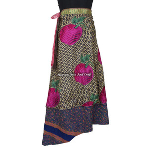 Faldas Cruzadas de Seda Vintage, Estilo Boho, Multicolores, para Verano, Cómodas, a la Moda, Hippie, Talla Única, Estilo Gitano, para Mujeres, Señoras y Chicas - Product Image 2