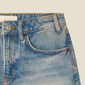 <b>Denim</b> <b>Material</b> With Custom Logo 2026 Women Casual Shorts Flexible Fabric With Pockets And Button Closure Summer Collection 2026 - Product Image 3