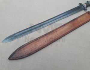 DAMAS FAIT À LA MAIN STAG/CHÊNE DE CERF POIGNÉE VIKING ÉPÉE NMT-2516 - Product Image 5