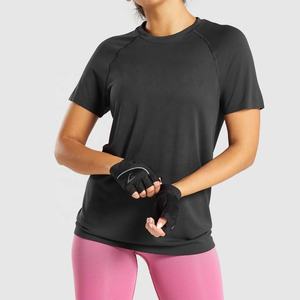 Factory Wholesale Women Cotton Workout T Shirt Custom Yoga Apparel Gym Wear Fitness Activewear OEM Logo <b>Clothing</b> - Product Image 1