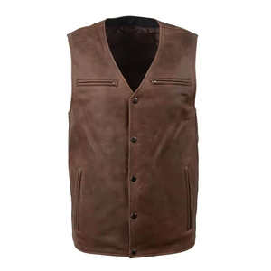 Chaleco de Motociclismo de Cuero Genuino para Hombre, Talla Grande, Resistente al Viento, Personalizado y Protector, Tendencia 2026 - Product Image 1