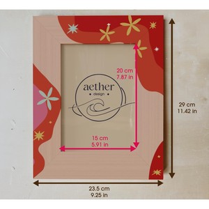 Aether Wooden Photo <b>Frame</b> Rectangular Vertical Tabletop Digital Printing Full Color Creative Design - Product Image 2