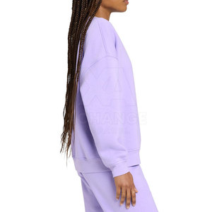 Sweat-shirt oversize en coton mélangé, coupe décontractée élégante, manches longues, style décontracté, mode streetwear, vêtement pull pour l'extérieur - Product Image 5