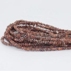 Natural <b>Red</b> Diamond Uncut Beads Long Drill Raw Diamond Strands Loose Gemstones for Jewelry Making - Product Image 1