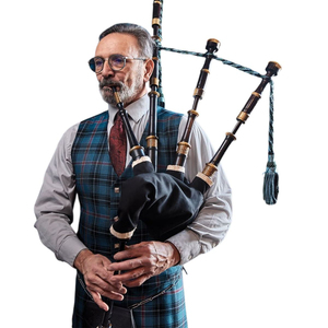 Gaitas de Flandes Escocesas de Madera de Palisandro Macizo de Alta Calidad para Bandas de Marcha, Ceremonias, Prácticas, Modelo Tartan - Product Image 1