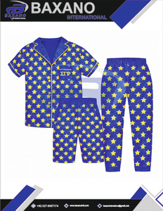 Ensemble de pyjama en satin à pois Sigma Gamma Rho Sorority, tunique respirante pour la saison d'automne, pour les membres de la sororité SGR - Product Image 4