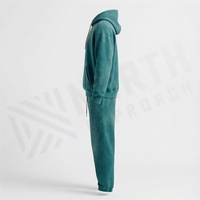 Ensemble de survêtement unisexe en coton teint, sweat à capuche et pantalon, couleur unie, décontracté, pour l'automne, avec cordon de serrage sur toute la longueur