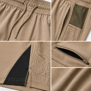Shorts de pickleball athlétiques personnalisés, respirants avec tissu extensible et empiècements en mesh, vêtements de sport techniques - Product Image 5