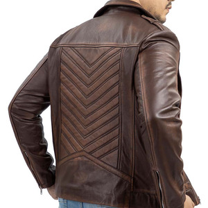 High Quality Men Avirex <b>Winter</b> <b>Leather</b> <b>Jacket</b> Finished Full Zipper Style Thick Windproof Real <b>Leather</b> in Wholesale - Product Image 5