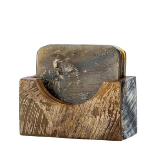 Juego de Posavasos de Cuerno de Búfalo Orgánico para Decoración de Cocina, Elegantes Posavasos de Cuerno Hechos a Mano con Diseño Atemporal, Posavasos de Cuerno Sostenibles - Product Image 4