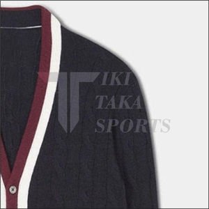 Top Trending Breathable Knitted V-neck Lace Men's <b>Cardigan</b> <b>Sweater</b> Customized Winter Wool/Nylon Anti-Wrinkle Patchwork Pattern - Product Image 3