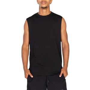 Camiseta personalizada para gimnasio, ropa deportiva, gimnasio, músculo, cuello redondo, algodón, Spandex, camiseta sin mangas para hombres, camisetas sin mangas de talla grande para hombres - Product Image 3