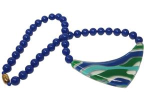 necklace with pendant brass new article light weight with earring here - - Product Image 3