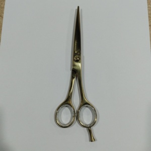 Ciseaux de barbier dorés 6,5 pouces en acier inoxydable, écologiques, réutilisables pour la coupe de cheveux, utilisation en salon et spa, haute qualité - Product Image 3