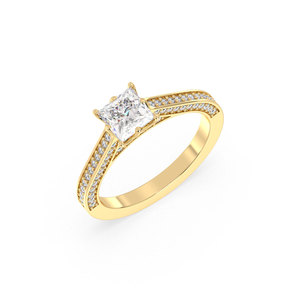 REYES High Quality 14K Solid Gold HPHT CVD Lab Grown Diamond Wedding Promise <b>Ring</b> For Women Wholesale Price Fine Jewelry - Product Image 1