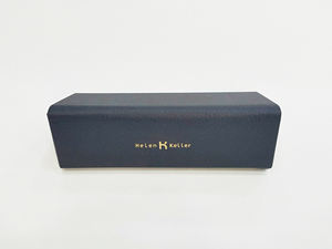 Étui à lunettes pliable personnalisé avec logo, en PU, avec estampage, étui haut de gamme pour lunettes - Product Image 2