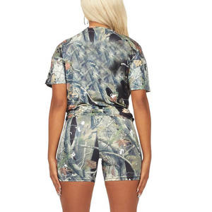 Conjunto de camiseta extragrande y pantalones cortos de verano para mujer, para yoga, descanso, fitness, gimnasio, con logo personalizado Pro - Product Image 4