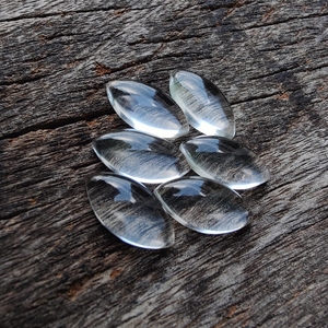 Pierre précieuse naturelle de haute qualité, cristal clair, taille cabochon, forme marquise, calibrée, en vrac, pour la fabrication de bijoux, vente en gros - Product Image 5