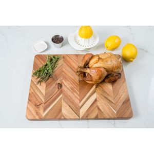 Planche à découper en bois de qualité supérieure, grain rustique - Non toxique, facile à nettoyer, passe au lave-vaisselle - Product Image 4