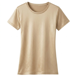 Camisetas de Mujer a Bajo Precio, de la Mejor Calidad, Casuales, de Color Sólido, Manga Corta, Cuello Redondo, Tejido de Spandex/Algodón, Secado Rápido, Verano, OEM - Product Image 6