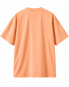 Camiseta Oversize Personalizada al por Mayor en Color Durazno y Naranja, Unisex, de Algodón Grueso, con Hombros Caídos, Estilo Urbano, Ropa de Marca Privada - Product Image 2