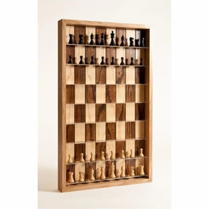 Jeu d'échecs en bois de pin massif de haute qualité, élégant, sculpté à la main, grand jeu de société en bois, jeu d'échecs pliable pour cadeaux et tournois - Product Image 2