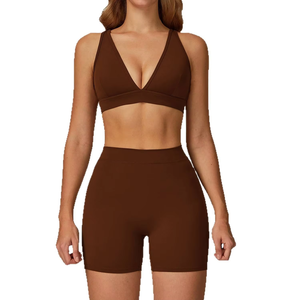 Conjunto Deportivo de 2 Piezas para Mujer, Transpirable, Ecológico, Fabricado en Fábrica, Leggings y Bra para Gimnasio, Yoga, Deporte - Product Image 2