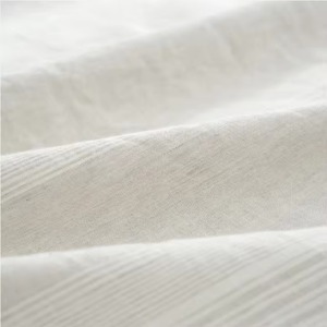 Parures de draps en lin 100% personnalisées en gros, blanc, luxe hôtelier, OEM/ODM disponible, ensembles de housses de couette - Product Image 6