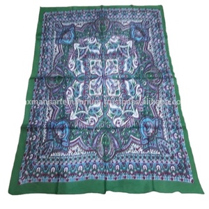 Multi Color Flower Printed Cotton square <b>Scarves</b> - Product Image 1