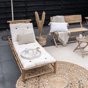 Tumbona Plegable de Bambú, Silla Relajante, Precio Económico al por Mayor, Tumbonas de Bambú, Muebles de Exterior para Hotel y Resort - Product Image 1