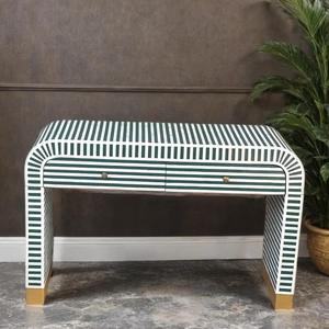 Cajón con Incrustaciones de Hueso de ILAHI, Diseño Moderno con Detalles de Ágata, Mueble Portátil para el Hogar - Product Image 6