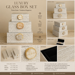 Luxury Printed Color Mirror <b>Glass</b> Decorative Storage Box Key <b>Knob</b> Premium Jewelry Vanity Organizer Boxes Home Decor Lacquer - Product Image 4