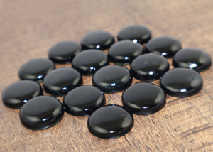 Pierre précieuse cabochon en onyx noir naturel, forme ronde, 18 mm, pierre en vrac pour la fabrication de bijoux, vente en gros - Product Image 5