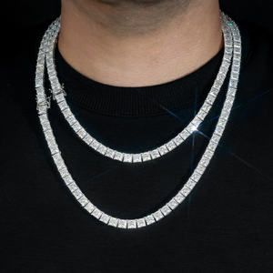 Bracelet tennis unisexe plaqué or massif 18 carats, taille radiant, avec pierres de type ambre, AMBER JEWELS GRA T-524, luxe, géométrique, hip-hop, certifié - Product Image 1