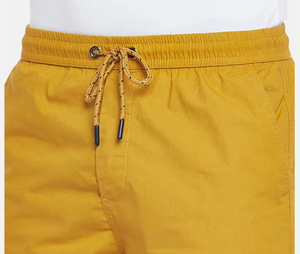 Shorts Bermuda Homme Jaune Uni à Cordon de Serrage Séchage Rapide Style Décontracté Taille Mi-Haute en Tissu Polyester Tissé - Product Image 5