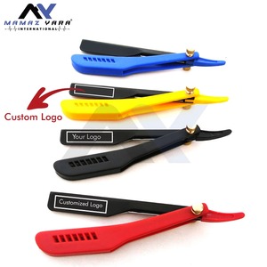 Navaja de Afeitar Profesional de Acero Inoxidable, Navaja de Seguridad de Una Sola Hoja, Mango de Plástico con Bloqueo Deslizante, Color y Logotipo Personalizables - Product Image 4