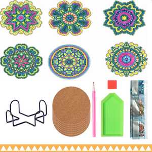 Jayapura Design Latest Arrival Handmade Glass <b>Beads</b> Embroidery 10mm Thick Round Eco-Friendly Reusable High Quality Coasters - Product Image 5
