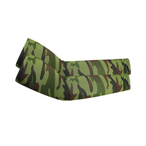 Mangas de Ciclismo Transpirables de Poliéster 100% Premium, Estampado Digital Camuflaje Verde, Negro y Bronceado, Unisex para Adultos, Protección Anti-UV - Product Image 1