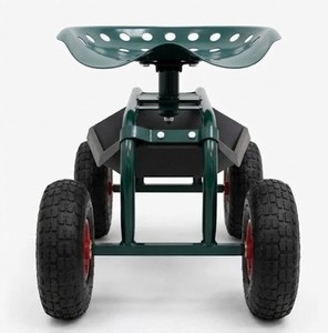 Heavy Duty Rolling Garden <b>Seat</b> with <b>Storage</b> Tray 150kg Load 4 Wheels for Planting Pruning Outdoor Garden Work ODGGAD022 - Product Image 2