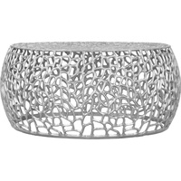 Table basse moderne contemporaine de maille ronde en aluminium solide de nouvelle collection avec l'or complexe de conception finie