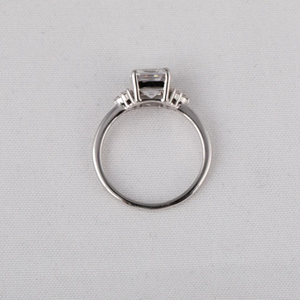 Bague de fiançailles en diamant de laboratoire Asscher pour femmes, certifiée IGI, or 14 carats, bijoux de mariage de luxe, cadeau - Product Image 5