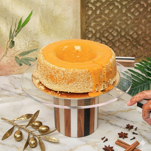 Décorations de gâteaux, support à gâteau rond en bois d'acacia, élégant outil de présentation de desserts pour mariages ou fêtes d'anniversaire, prix abordable - Product Image 1