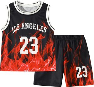 Ensemble maillot de basket bleu pour garçons, numéro 10, débardeur sans manches avec short, polyester respirant, vêtements de sport toutes saisons - Product Image 5