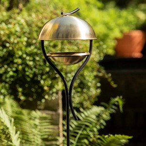 Abreuvoirs à oiseaux en laiton pour décorations de jardin, abreuvoir de qualité export, ornement de jardin extérieur fait main pour l'alimentation des oiseaux. - Product Image 6